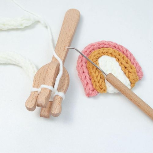 Kit De Fourchettes Et D'aiguilles  Tricoter, Tissage  La Main En Bois, Ancien Outil De Cordage, Lucet En Bois