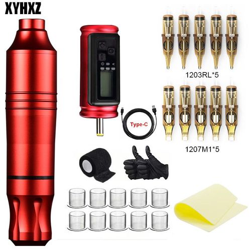 Kit De Machine  Tatouer Sans Fil,Cartouche De Machine  Tatouer,Type De Stylo  Distance Interne,Kit D'invitation,Fournitures De Tatouage,Maire - Type Rouge