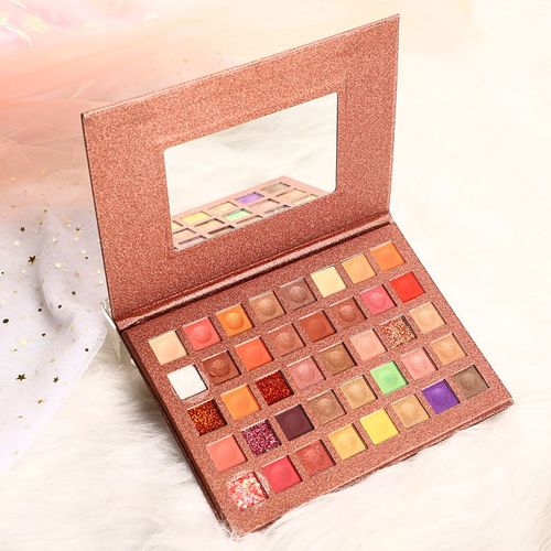 Kit De Maquillage  Base D'eau, 40 Couleurs, 1 Pice, Ombre  Paupires, Texture De Pomme De Terre Colore, Surligneur Pour L'intrieur Des Yeux