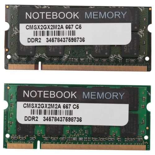 Kit de mmoire 4 Go (2x modules de 2 Go) Pc2-5300 667MHz Ddr2 2 Go de mmoire 240 broches, ordinateur portable sans tampon