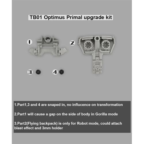 Kit De Mise  Niveau Tb01 - Dans La Transformation De La Transformation, Les Guerres De Bte Transmtal Gorilla Airazor Ko Oversize Kingdom Bw Op 18cm Figure D'action