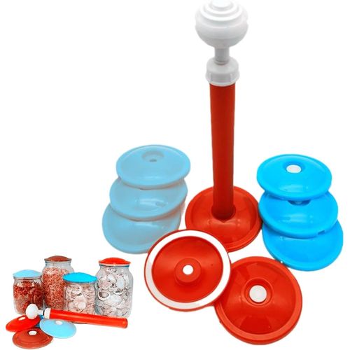 Kit De Mise Sous Vide En Verre, Avec Couvercle En Verre, Kit De Fixation Pour Appareil De Mise Sous Vide, Scelleuse Manuelle Portable Avec Pompe  Vide Et 9 Couvercles Pour Le Stockage Des Aliments