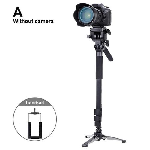 Kit de monopode de camra Monopodes vido tlescopiques Support en alliage d'aluminium pour camras vido reflex numriques Camscopes Blanc