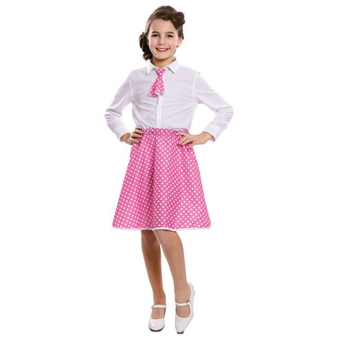 Kit De Pin Up Rose Pour Les Filles: Jupe Et Cravate (Taille 7-9a)