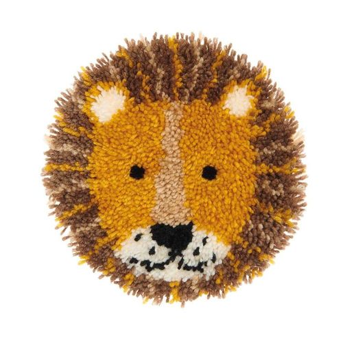 Kit De Point Nou Hooki Hooki  Lion De Rico Design : Une Tenture Dcorative  Raliser Facilement Blanc