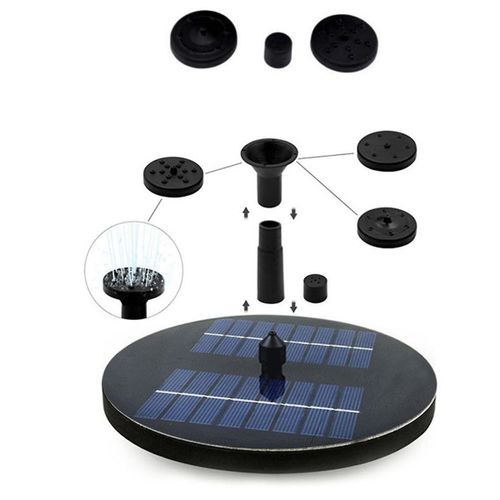 Kit De Pompe De Fontaine Solaire Avec clairage Led Et 4 Ttes De Pulvrisation, Idal Pour Les Bassins, Les Fontaines Et Les Jeux D'eau.