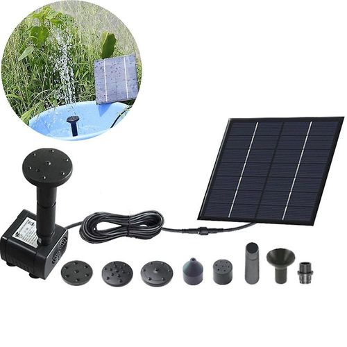 Kit De Pompe Solaire Pour Fontaine  Oiseaux Maxin 1,4 W  cologique, Facile  Utiliser, Plusieurs Modes D'arrosage Pour Jardin Et tang