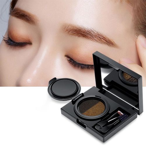 Kit De Poudre  Sourcils 2 Couleurs Pour Fille, Ensemble De Cosmtiques Avec Miroir Intgr, Kit D'ombrage De Maquillage tanche, Longue Dure Avec Brosse, Palette  Sourcils Pour Les Yeux