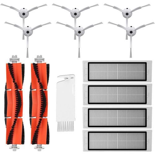 Kit De Rechange Compatible Avec Xiaomi Mi Robot 1 Et 2 (Non Mop). Pack D'Accessoires De Rechange Pour Robots Aspirateur S50 S51 Avec Brosse Latrale, Rouleau Central, Filtres Et Ou[SSE7113710]