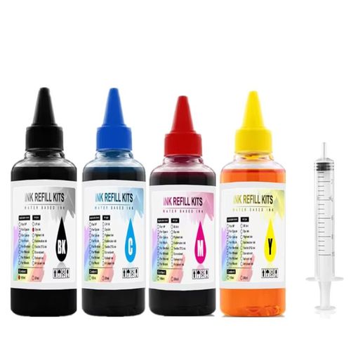 Kit De Recharge D'encre  Colorant 400 Ml, Vers Imprimante Canon Pg 540 Cl 541 Pixma Mg3250 Mg3255 Mg3550 Mg4100 Mg4150 Mg4200 Mg4250 Pg540 Pg-540xl-1 Ensemble