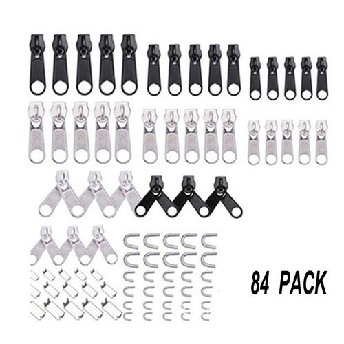 Kit De Rparation De La Tte De La Fermeture clair, 84 Pices/Ensemble, Remplacement Des Glissires Casses, Rparation Instantane, Utile 9109-May14A19338