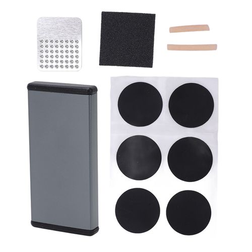 Kit De Reparation De Pneus De Velo, Sans Colle, Pour Velo De Route Et De Montagne, Gris