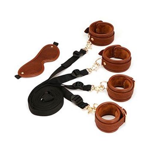 Kit De Retenue Du Lit - Menottes En Cuir, Bondage Bdsm, Jouets Sexuels Ftichistes Pour Couples, Kit De Menottes De Poignet, Contraintes, Jeux rotiques Pour Adultes, Sex Shop