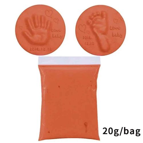 Kit De Soins Pour Bb,Schage  L'air,Argile Molle,Empreinte Digitale,Compte Parent-Enfant,Jouets Pour Enfants,20g - Type Orange