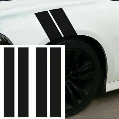 Kit De Suppression De Bande De Garde-Boue De Capot De Vhicule Universel, Dcor Noir Brillant, Ensemble De Dcalcomanie Pour Dodge Challenger Charger, 4 Pices