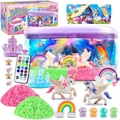Kit de Terrarium Magique pour Enfant, Activit Crative avec Licorne  Fabriquer Soi-Mme, Veilleuse avec tlcommande - Cadeau Licorne Idal pour Filles de 3  7 Ans, Jardin Licorne Lumineuse