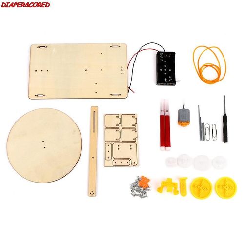 Kit De Traceur lectrique En Bois Pour Enfants, Bricolage Cratif, Assembl, Modle, Peinture Automatique, Dessin Robot, Science, Jouet D'Exprimentation Physique