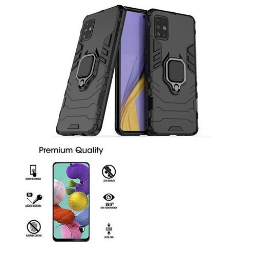 Kit De Verre Tremp 5d Full Cover + Coque 3x1 Military Defender Pour Samsung Galaxy A51