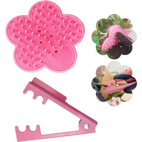 Kit lagage De Jardin 2 Pices Scateur Lame De Roses Dissolvant pines En Metal Ciseaux Floraux Avec Dissolvant D'pines Dcapant  Roses En Plastique Pour Maison,Jardin,Fleuriste (Rosa)