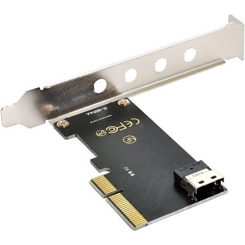 Kit PCI-E Express 3.0 4X vers SFF-8639 U.2 U2 vers SFF-8654 Slimline SAS NVME PCIe SSD pour carte mre. Black PCIE to SFF-8654 Card