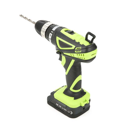 Kit Perceuse-Visseuse Electrique Sans Fil A Batterie Lithium Rechargeable 14,4 V (Prise Ue 220 V)