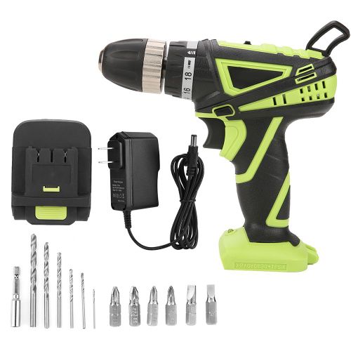 Kit Perceuse-Visseuse Electrique Sans Fil A Batterie Lithium Rechargeable 18 V (Prise Us 110 V)