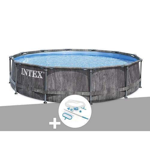 Kit Piscine Tubulaire Intex Baltik Ronde 5,49 X 1,22 M + Kit D'entretien