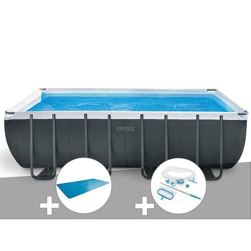 Kit Piscine Tubulaire Intex Ultra Xtr Frame Rectangulaire 5,49 X 2,74 X 1,32 M + Bche  Bulles + Kit D'entretien