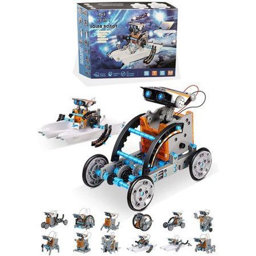 Kit Robot Solaire Stem 12 En 1 - 190 Pices Jouets D'exprimentation Scientifique  Faire Soi-Mme