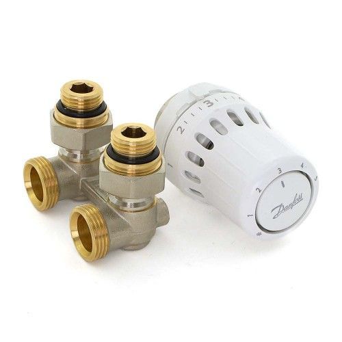 Kit thermostatique avec tte RA et raccord en H type RLV-KB - React? DANFOSS