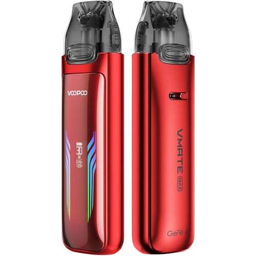 Marque Gnrale : Kit Vape 30w Batterie 1200mah Intgre Avec 3ml Vmate Top Fill Cartouche 0,4/0,7 Ohm Mtl/Rdl Vaporisateur  Extraction Automatique Sans Nicotine Sans Liquide (Rouge Rubis)