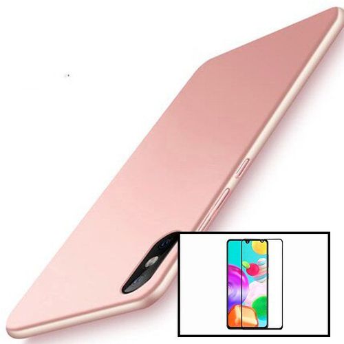 Kit Verre Tremp 5d Full + Coque Mince Et Rigide Pour Xiaomi Redmi 9a - Rose