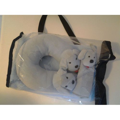 Kit Voyage Voiture Enfant  Ou Sortie Garcon Bleu Chien 