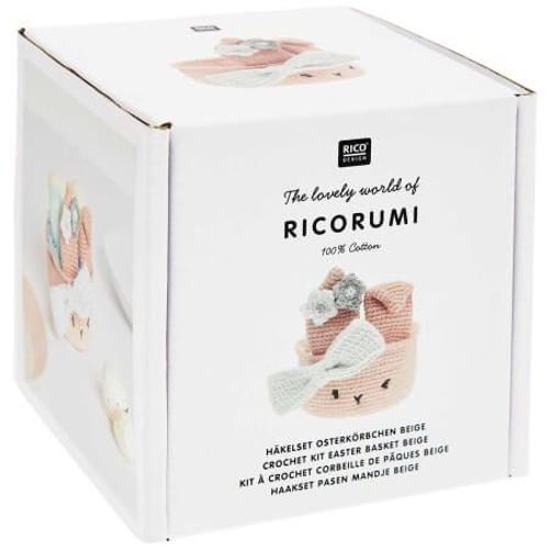 Kits  Crocheter Ricorumi - Corbeilles De Pques - Rico Design Beige Ecru