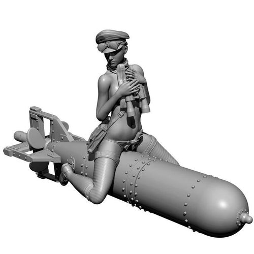 Kits De Figurines En Rsine  Assembler Soi-Mme, Figurine 1/24 Anti-Stress Empire, Bb Torpedo Soldat  Assembler, Jouet De Soldats En poxy, Yfww-2079
