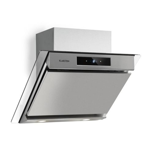 Klarstein Balzac Silent 60 Hotte Aspirante Incline 60cm , Dbit 604 M/H , 47 Db , Panneau De Commande Tactile , clairage Led , Classe A - Argent