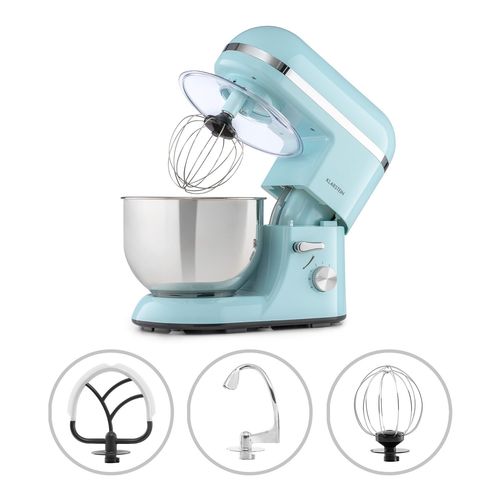 Klarstein Bella Elegance - Robot Multifonction, 1300w / 1,7cv, 6 Vitesses Avec Fonction Pulse, Systme Mlangeur Plantaire, Bol En Inox 5l, 3 Accessoires, Verrouillage De Scurit