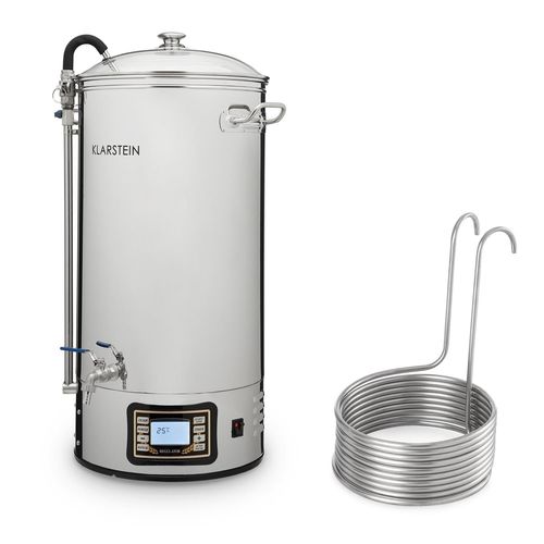 Klarstein Mundschenk Xxl Kit Brassage De BiRe Maison : Cuve Brasseuse De 50l Avec Robinet & Commande Tactile + Refroidisseur  Immersion Spirales - 3000w