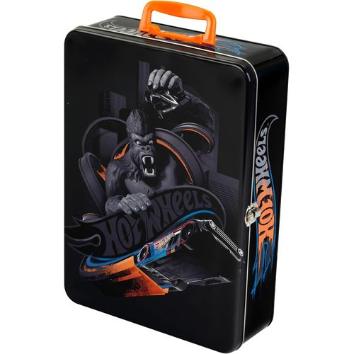 klein 2881 Mallette de Collection Hot Wheels, en mtal, Rangement Jusqu 50 Voitures, Compartiments Pratiques, Dimensions : 37,5 cm x 26 cm x 8,5 cm, Jouet pour Enfants  partir de 3 Ans.[G922]