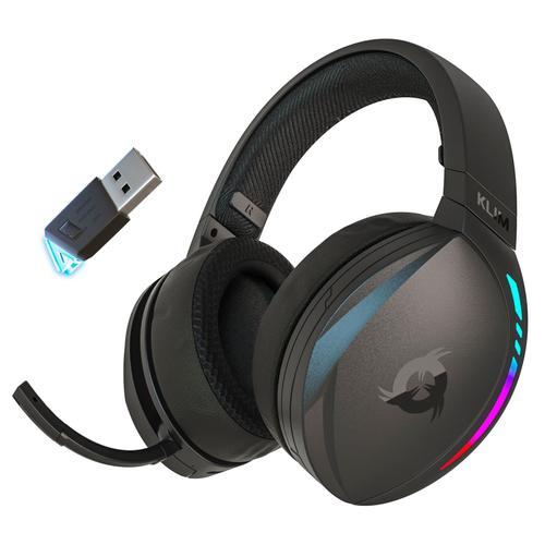 KLIM Panther - Casque Gamer sans fil pour PS4 PS5 Switch PC + Faible latence + Casque Gaming Bluetooth 3D Surround + RGB