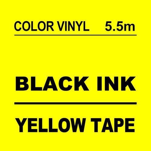 KMCYinks-Ruban adhsif pour documents multiples,en vinyle,pour DYMO bal 3718432 18444 1805243 18435 18438 18441 1805435,pour DYMO bal 374200 5200 - Type Black on Yellow-9mm