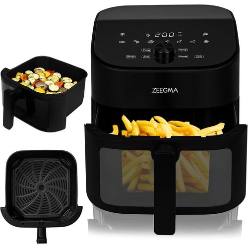 Knapper Chef Friteuse Sans Huile, 6,5 L - Cuisine Saine Avec 10 Programmes Automatiques, Puissance 1600W, Chauffage En 60S, Nettoyage Facile, Scurit Maximale, cran Tactile Lcd[AIR625297]