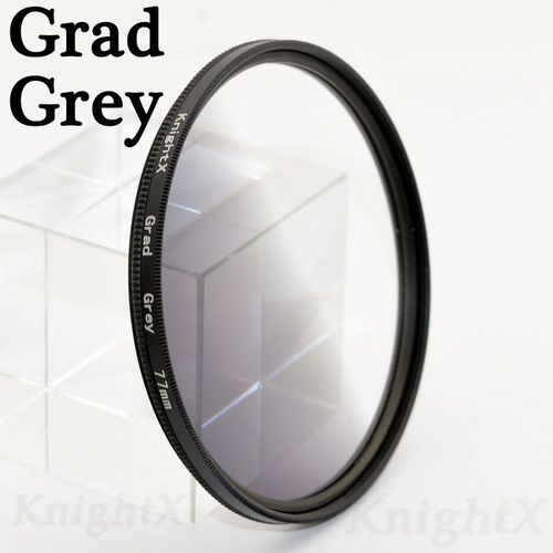 Knightx Fld Uv Cpl Nd Star Gnd Filtre D'objectif De Camra Pour Canon Eos Sony Nikon 49 52 55 58 62 67 72 77 Mm D3300 Kit Dslr D5100 1300d - Type Grad Grey-52mm