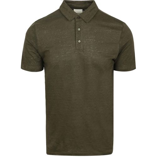 Knowledgecotton Apparel Polo De Lin Fonc Vert Vert Fonc Taille L