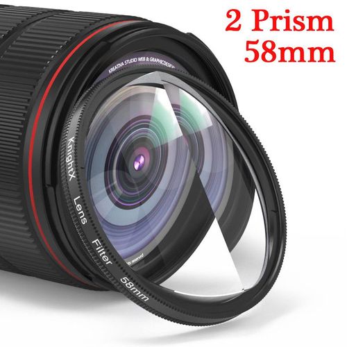 Knpackage X-Objectif  Prisme Pour Effets Spciaux,Halo Fx,Filtre De Photographie Pour Appareil Photo Reflex Numrique Canon,Nikon,Sony - Type 58mm 2 Prism