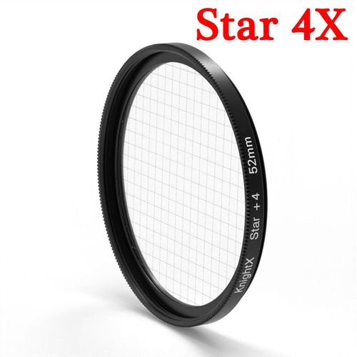 Knpackage X-Objectif Partenaires Pour Appareil Photo De Tlphone Professionnel,Filtre Nd Variable toile Cpl,Tous Les Smartphones,37mm,52mm,55mm,58mm,Canon,Nikon - Type Star 4x-52mm