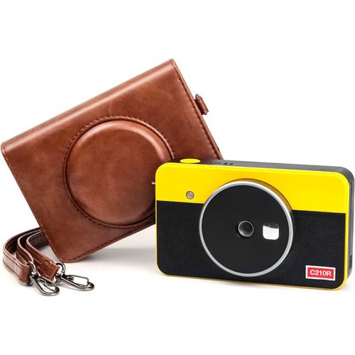Kodak Mini Shot 2 Retro tui, Housse De Protection En Cuir Pu Pour Ancienne Version Kodak C210R Mini Shot 2 Retro 2-En-1 Appareil Photo/Imprimante Instantane Portable Avec Bandoul[GOP6251171]