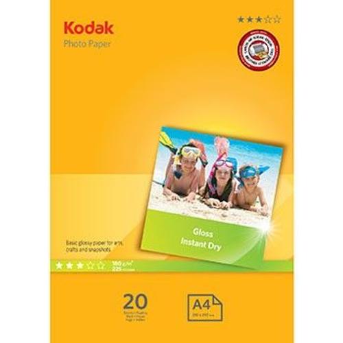 KODAK-Papier photo, brillant, A4 (21x29,7cm), 180g, x20