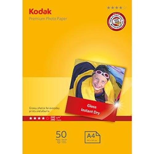 KODAK-Papier photo Premium, brillant, A4 (21x29,7cm), 240g, x50