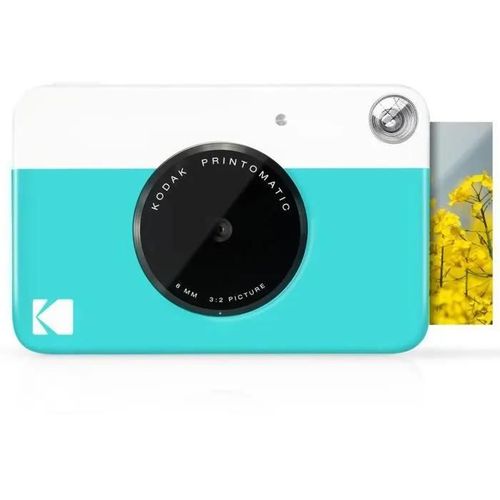 Kodak Printomatic - Appareil Photo  Impression Instantane Avec Papier Autocollant Zink 5 Cm X 7,6 Cm, Bleu -